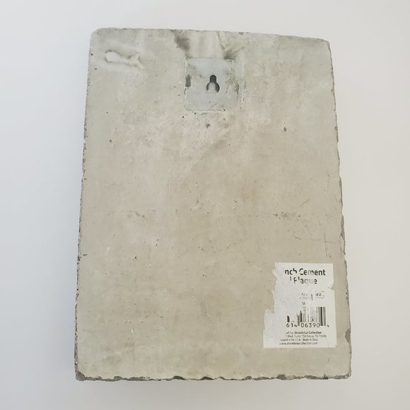 Bird in a Tree Distressed Cement Wall Art Plaque Rustic Farmhouse Cottagecore - Picture 5 of 5